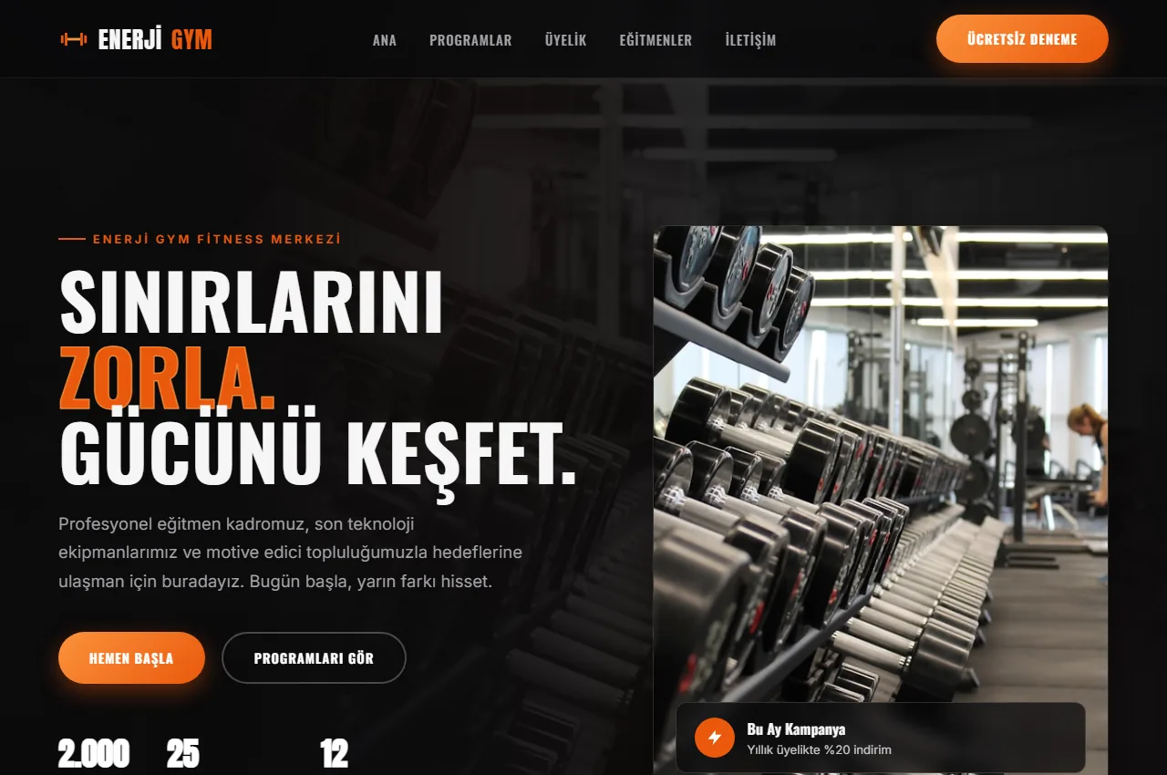 Enerji Gym teması