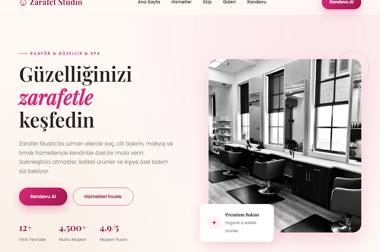 Zarafet Studio teması